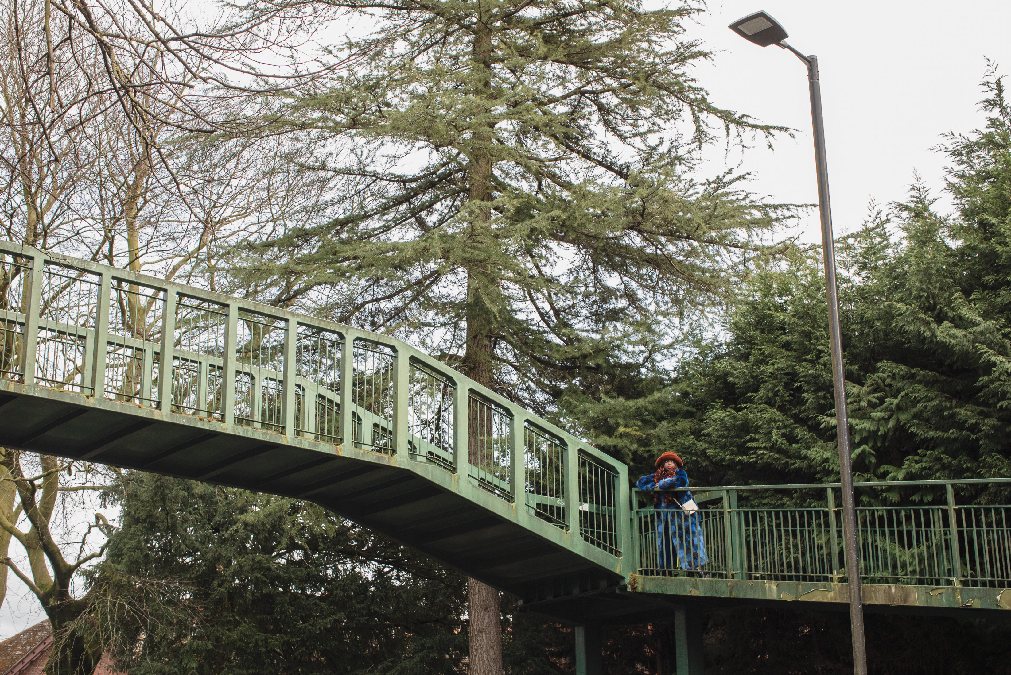 Manchester, UK: Kemi Alemoru on the bridge towards Loreto Grammar School