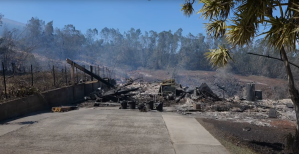 A burned down structure in Maui. ​