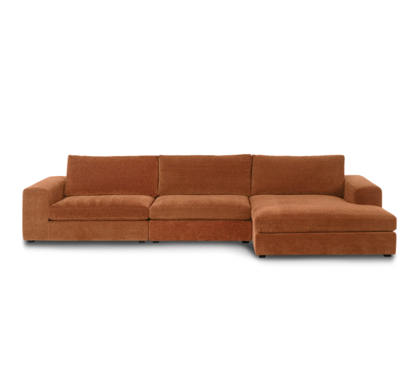 Beta Rowan Orange Right Chaise Sectional