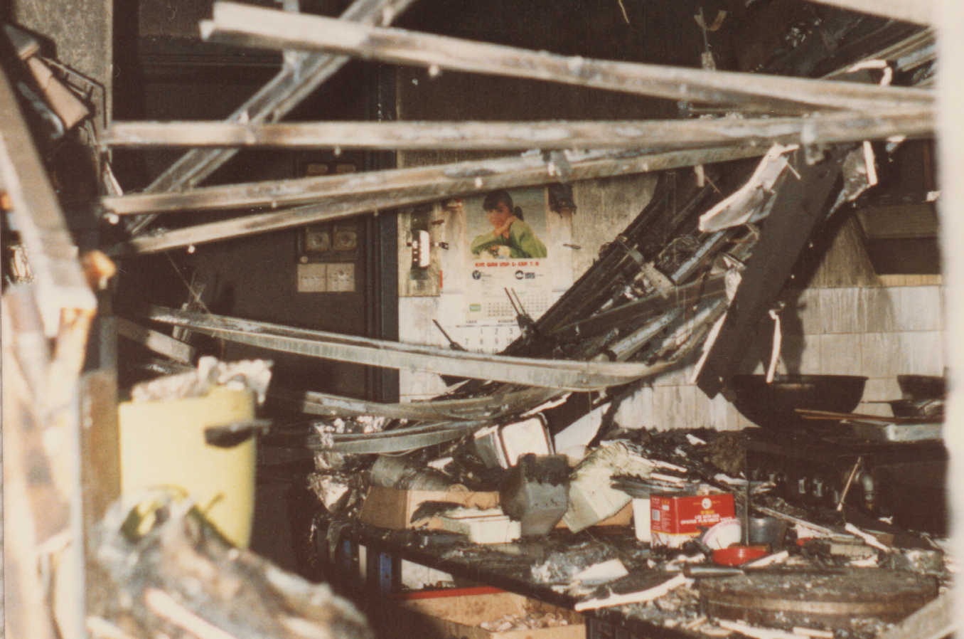 Damage inside the Man Lin Restaurant after the attack [supplied: ABC]