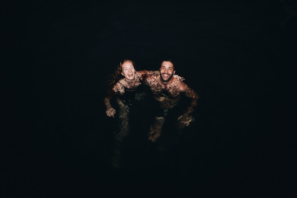 Two people in water