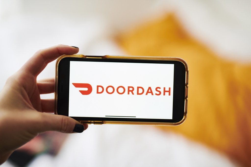 doordash logo on phone