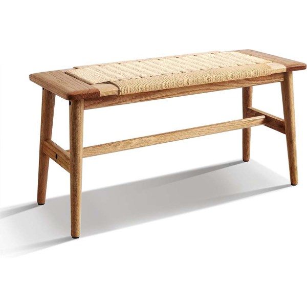 Solid Oak Wood Bench