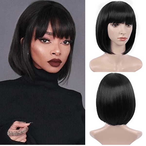 black wig