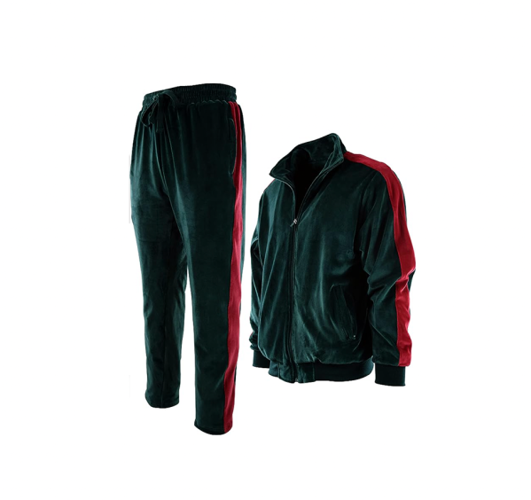 Velour Set with Zippered Pockets and Velour Lining