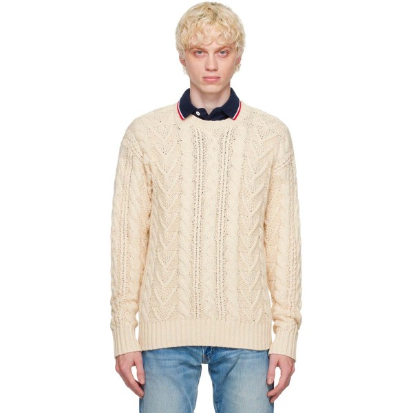 Ralph Lauren Off-White Fisherman's Sweater