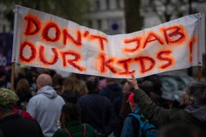 ​Protesters in London earlier this year. Photo: Loredana Sangiuliano/SOPA Images/LightRocket via Getty Images