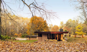 Frank Lloyd Wright Eppstein House fall leaves