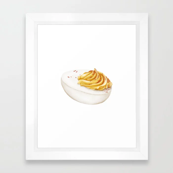 iswenyi deviled egg framed print