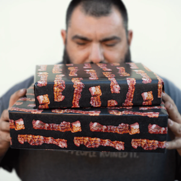 New Bacon Scented Gift Wrapping Paper