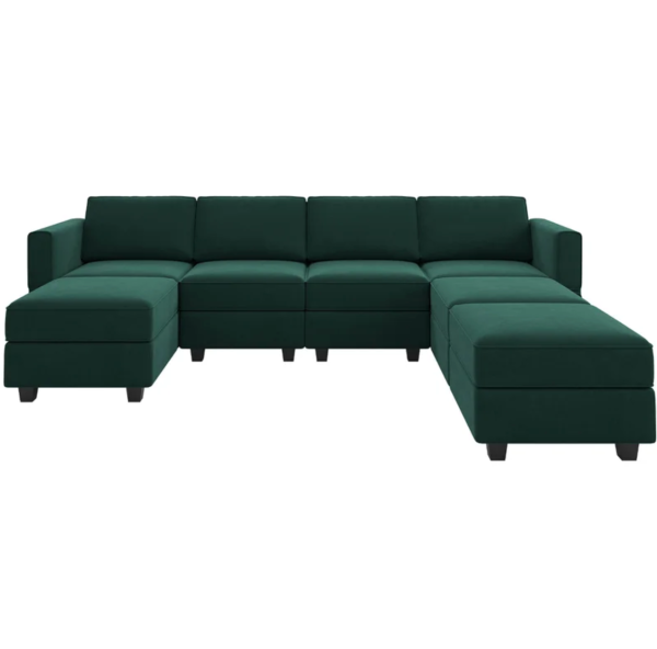 Teangela 116.6'' Velvet Modular Upholstered Sofa