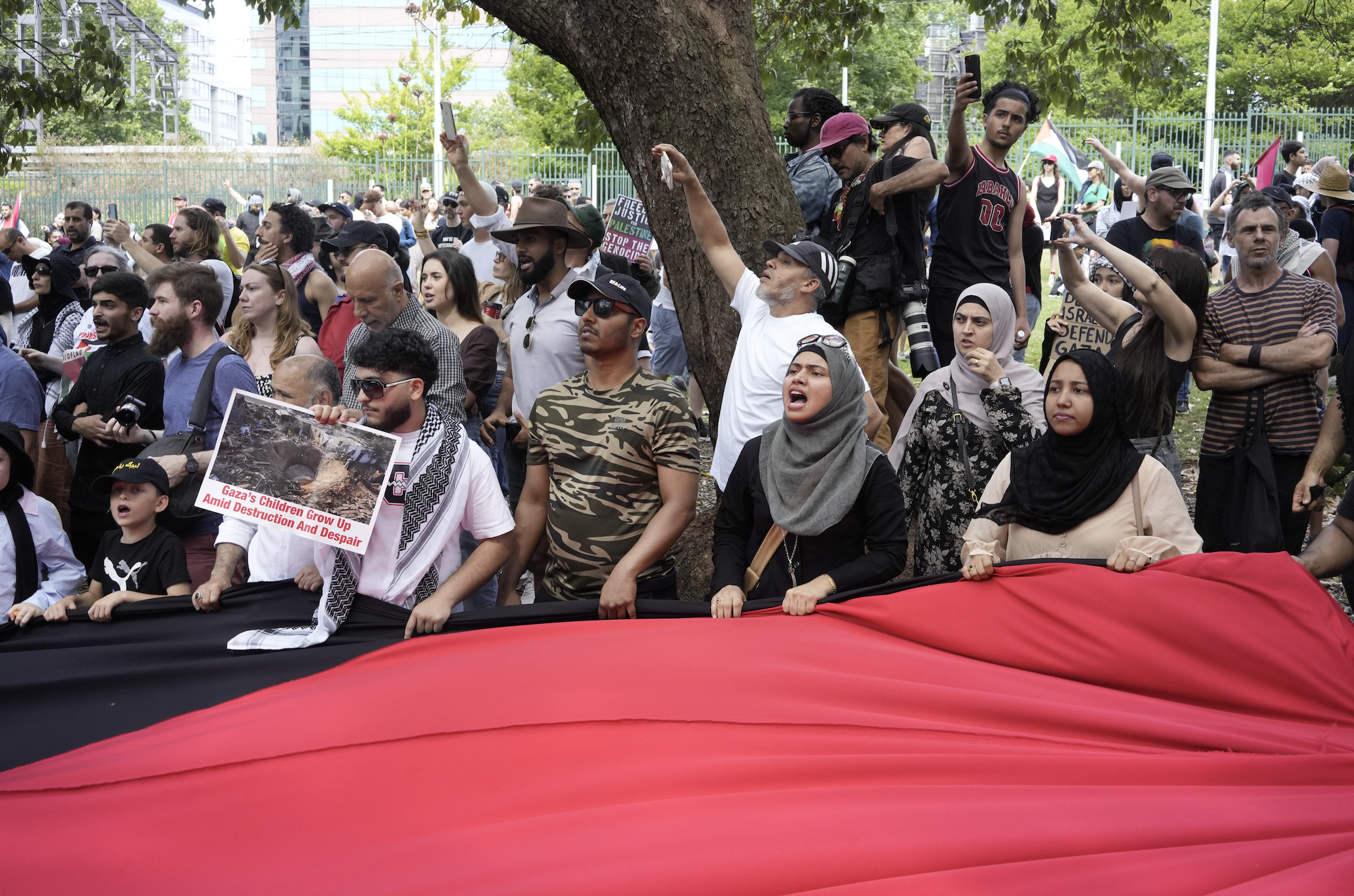 sydney free palestine rally crowd