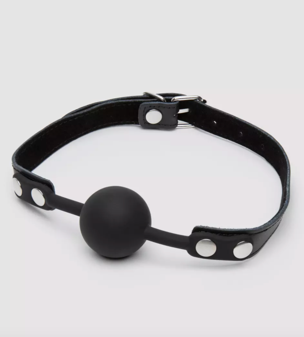 Faux Leather Medium Silicone Ball Gag