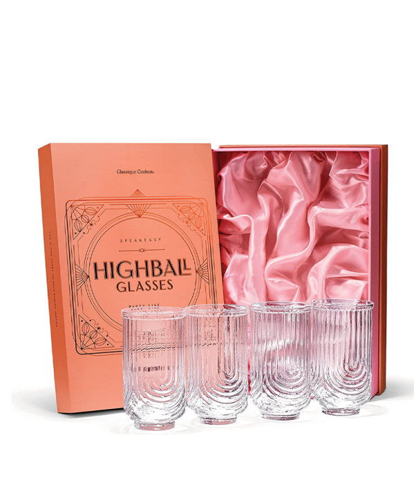 Art Deco Highball Gatsby Cocktail Glasses