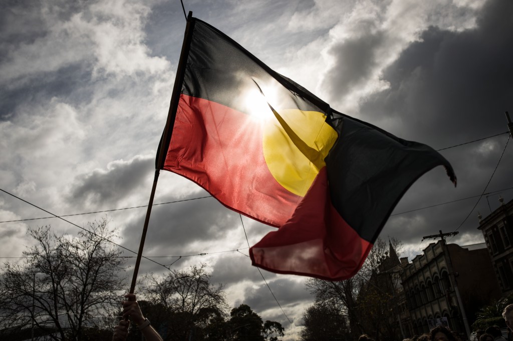 Aboriginal Flag in the wind