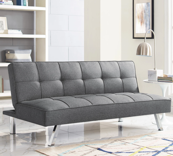 Armless Tufted Convertible Sleeper Futon