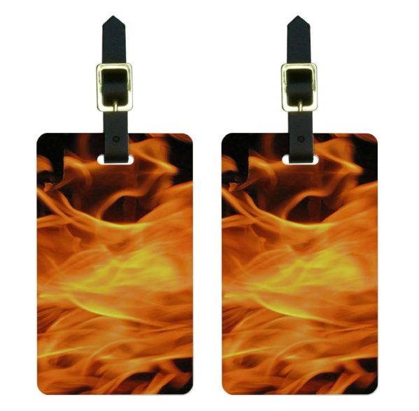 Burning up-Flames Fire Luggage Tags