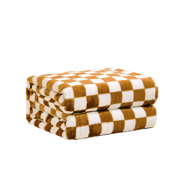 Checkered Flannel Fleece Throw