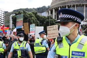 police at nz covid protest