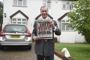 ​Nigel Farage in the run-up to the Brexit referendum vote