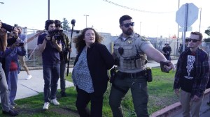 Zoe Rosenberg being arrested on Nov