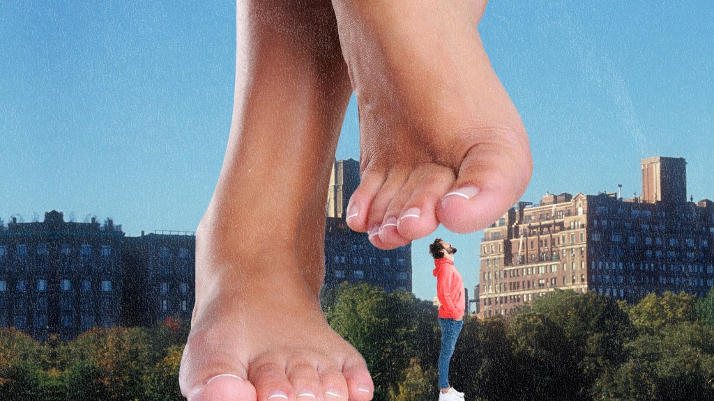 giantess fetish woman feet stepping on a man