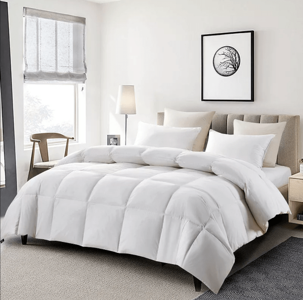 White Goose Feather & Down Comforter - All Seasons Warmth