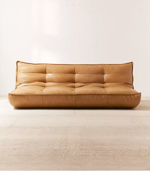 Greta Recycled Leather XL Sleeper Sofa