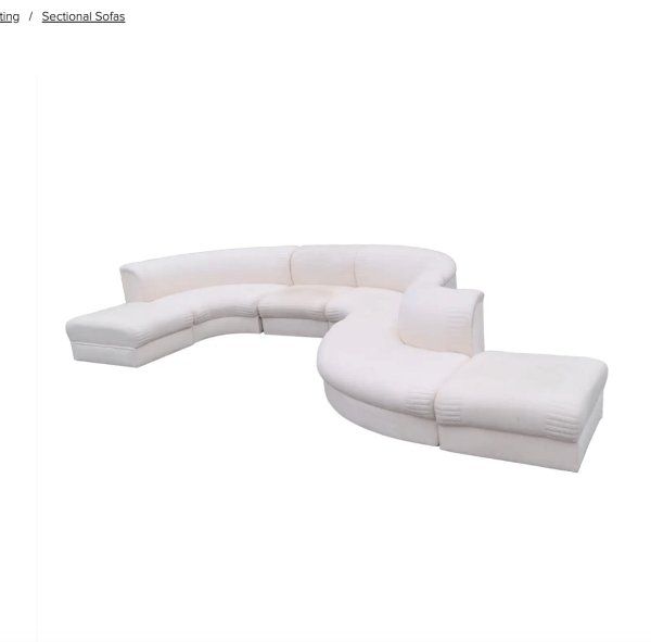 Serpentine sectional sofa by Weiman style of Kagan