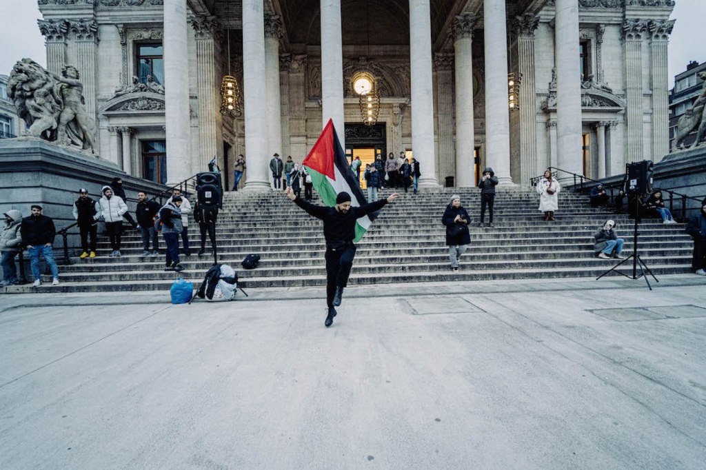 Rassemblements pour la Palestine à la Bourse, Bruxelles