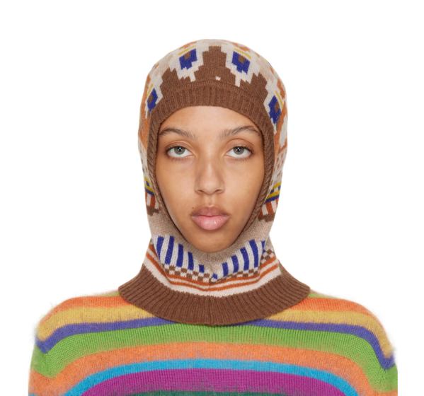 Multicolor Wool Balaclava