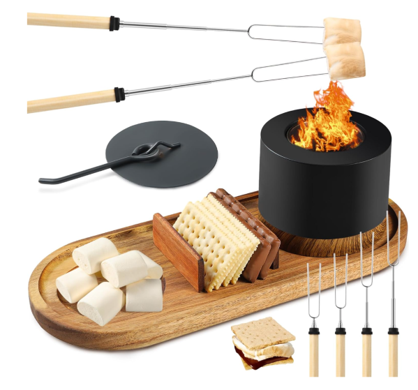 Indoor Smores Kit with 4 Roasting Sticks