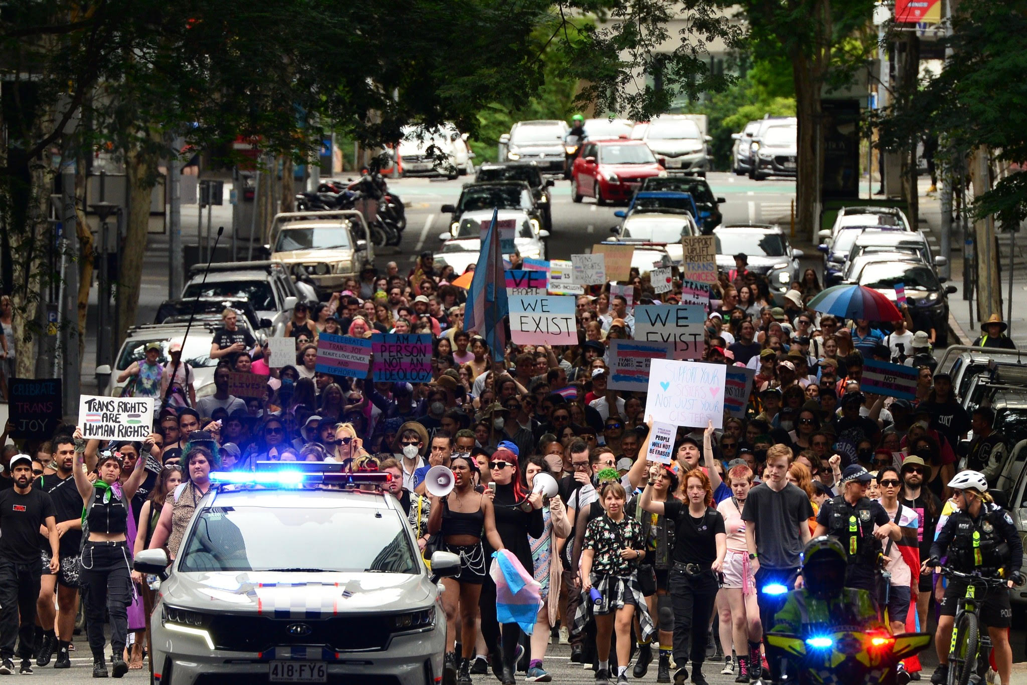 Marching for trans justice in Meanjin (Photo by Jade Whitla)