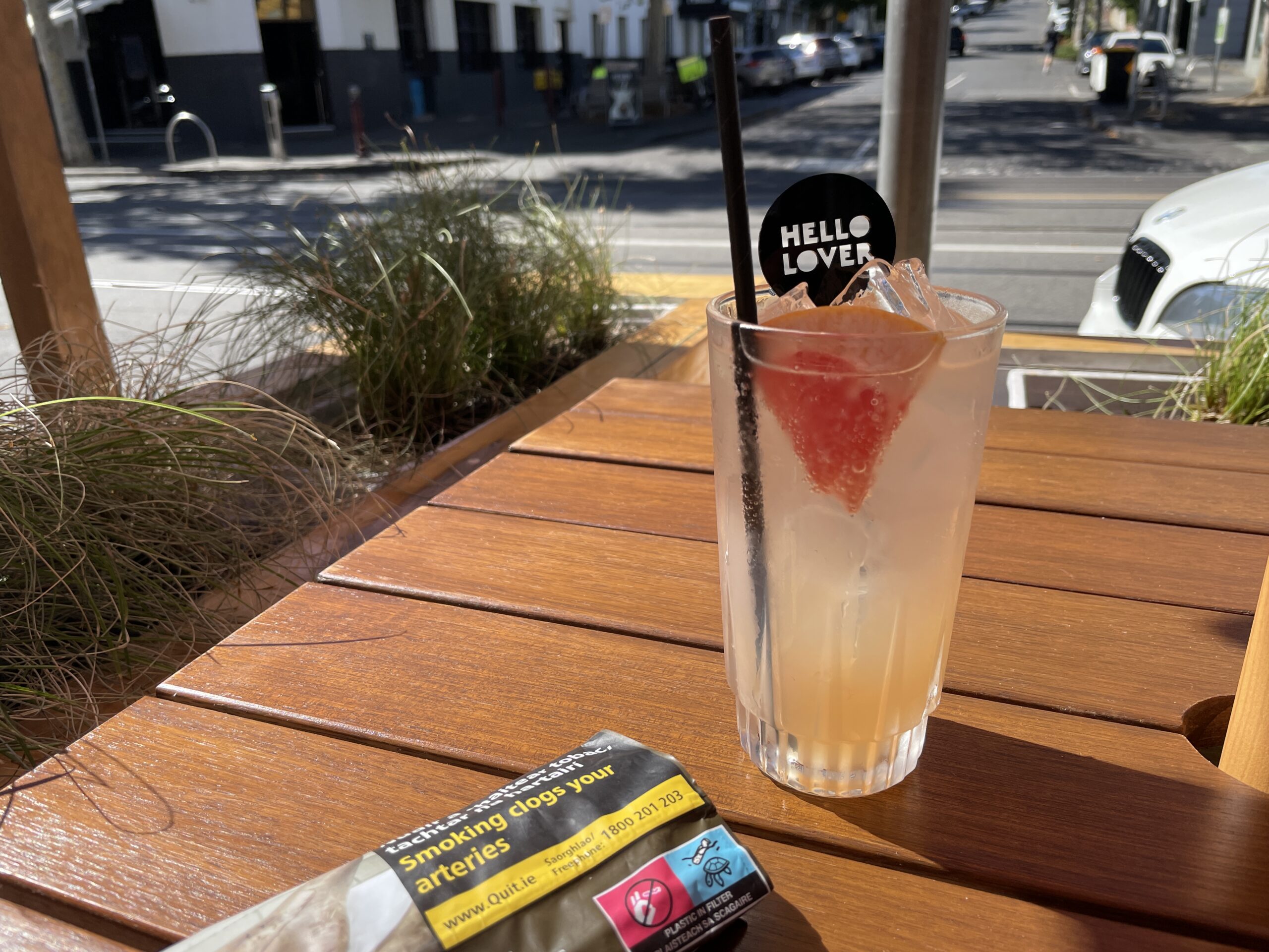 Drink on a table