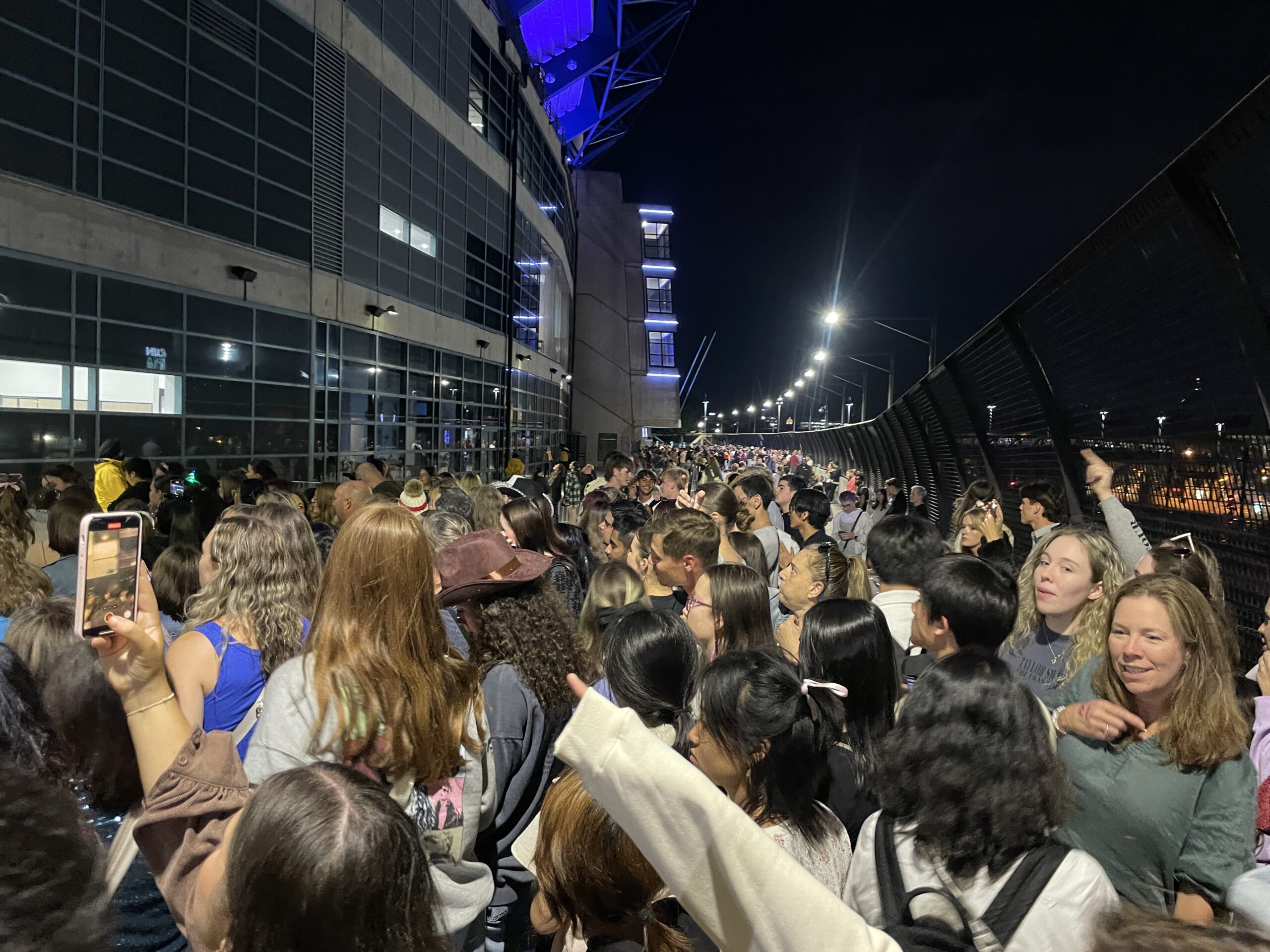 Waiting to get into the Taylor Swift concert