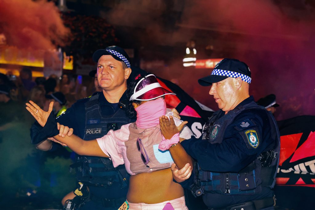 police mardi gras pride protests palestine