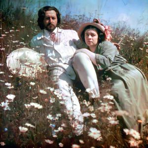 Russian playwright and novelist Leonid Andreyev with his second wife, Anna Denisevich, in Finland​, 1910.