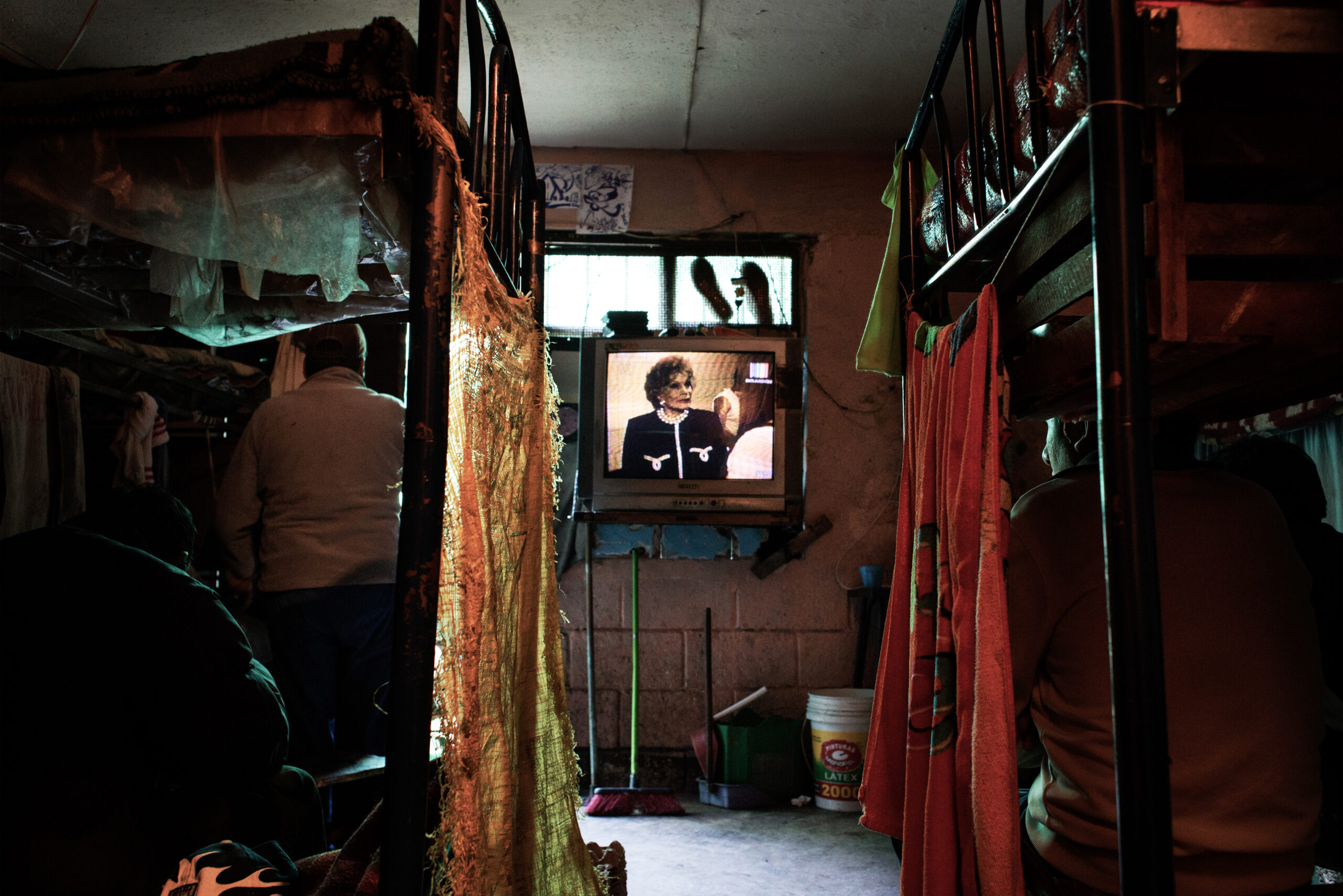 san pedro prison bolivia Inmates watch television in a shared dormitory.