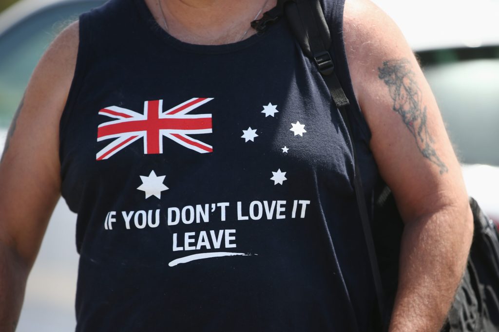 A man in a singlet