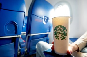 starbucks on a plane