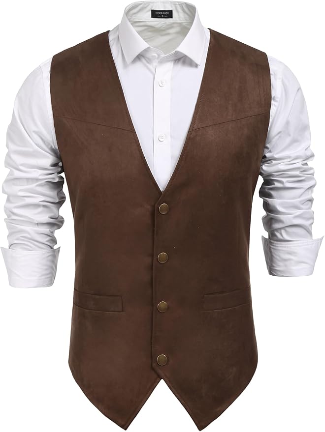 mens suede vest