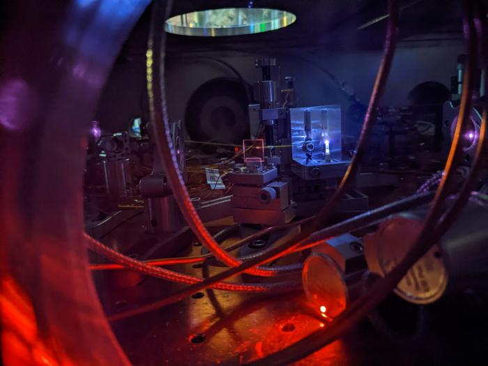 scientists precisely measure the energy needed to excite the thorium-229 nucleus, which is the core of a future nuclear clock. Chuankun Zhang/JILA.