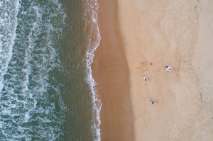 Ocean City, MD beach photo by drone