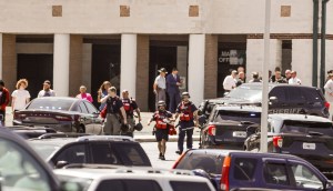 Police officers on the scene of a reported shooting at Apalachee High School in Winder, Georgia. Photo by ERIK S LESSER/EPA-EFE/Shutterstock.