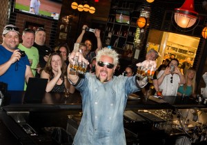 Guy Fieri's Vegas Kitchen bar, in 2015. Photo by Mediapunch/Shutterstock.