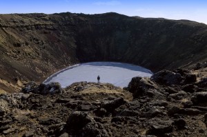 dead volcano crater in Iceland