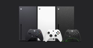 The Xbox Series X in multiple colorways