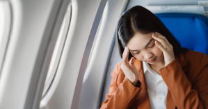 woman on plane