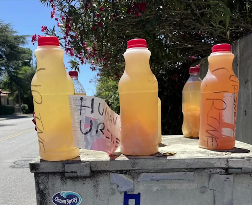 piss bandit pasadena bottles of urine