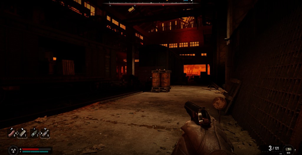 The interior during an Emission in STALKER 2